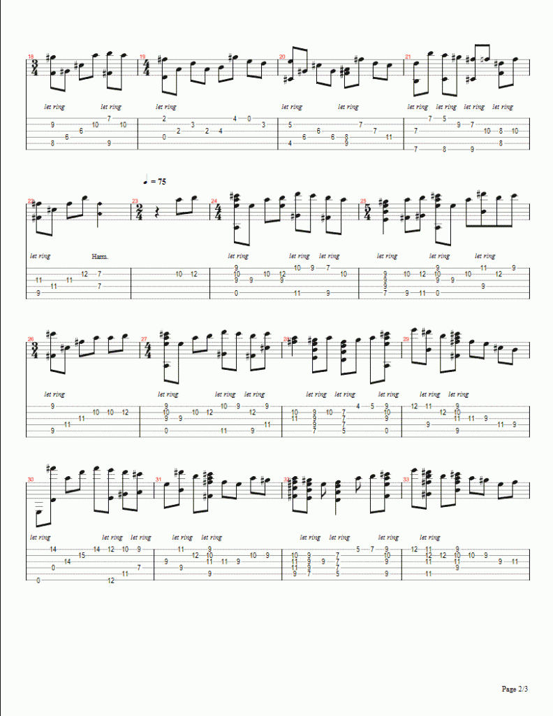 Lilium (Elfien Lied OST) Классическая гитара нотный
