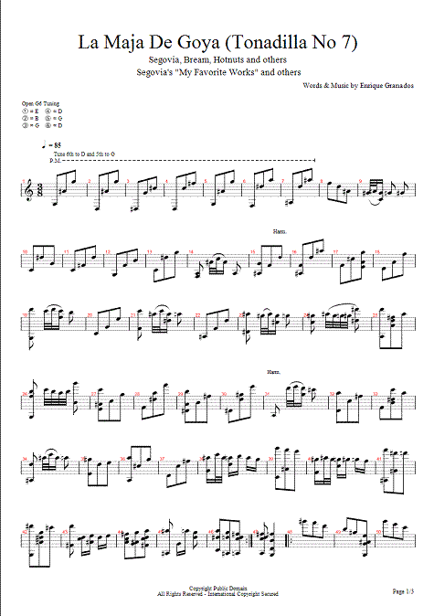 granados, enrique - la maja de goya (tonadilla number 7) - page 1