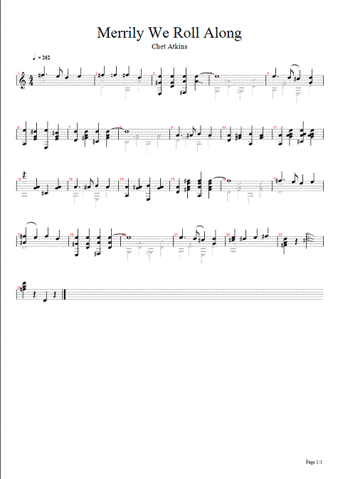 chet atkins merrily we roll along - page 1