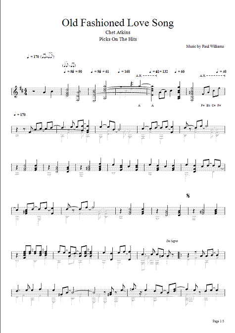 chet atkins  old fashioned love song - page 1