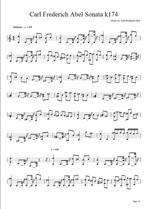 carl frederich abel sonata k174 - page 1