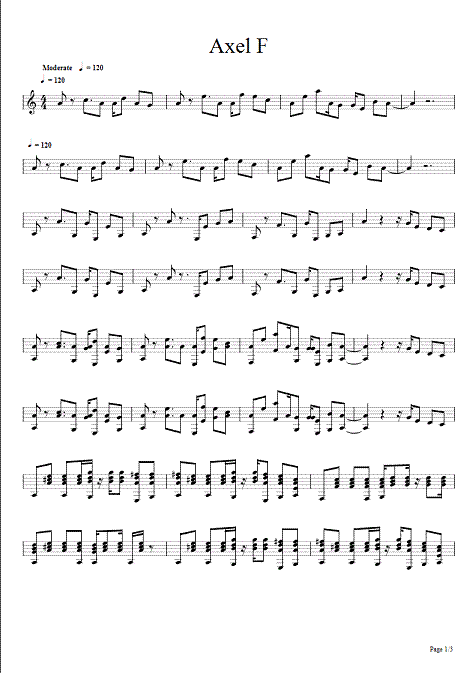 crazy frog - axel f - page 1