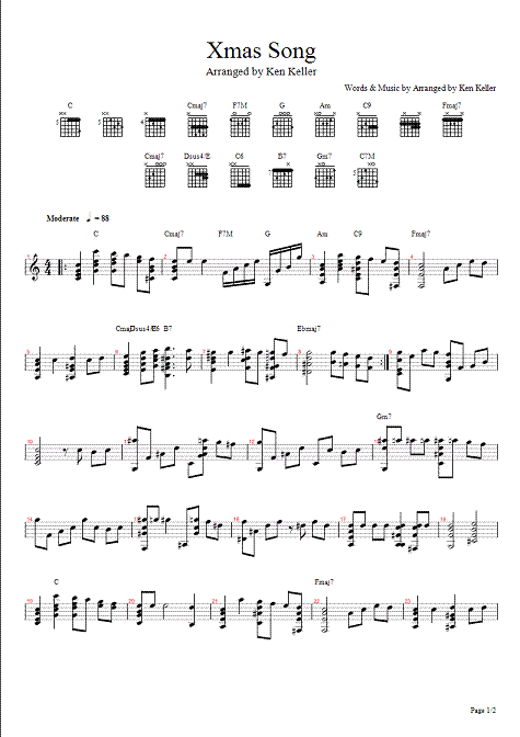 xmas song - page 1